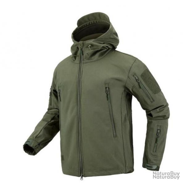 VESTE DE CHASSE softshell veste coupe-vent impermable coloris VERT ARME...... NEUF FR