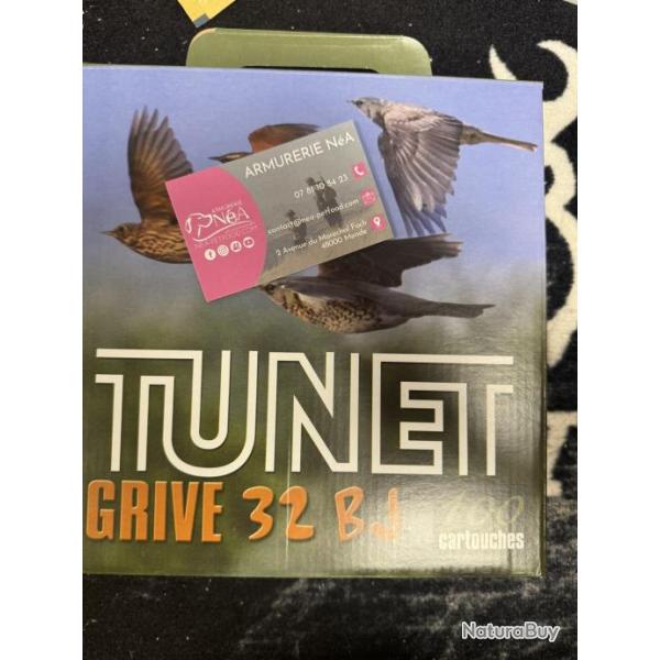 Cartouches de chasse Tunet GRIVE PACK 100 Calibre 12 Bourre  Jupe Plomb 7.5 et 9 LIV GRATIS Plomb d