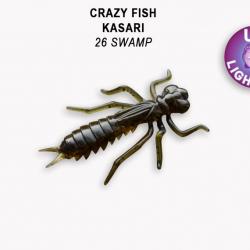 LEURRE SOUPLE INSECTE FLOTTANT CRAZY FISH KASARI 1,6" unité #26 SWAMP