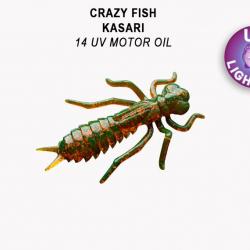 LEURRE SOUPLE INSECTE FLOTTANT CRAZY FISH KASARI 1,6" unité #14 MOTOROIL UV