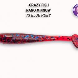 LEURRE SOUPLE Shad CRAZY FISH NANO MINNOW 2,2" unité #73 BLUE RUBY