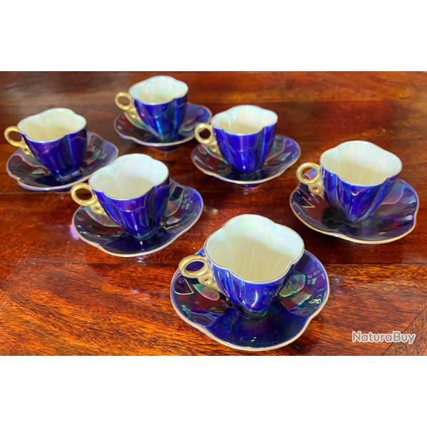 Tasses  caf et soucoupes Art Dco (6)