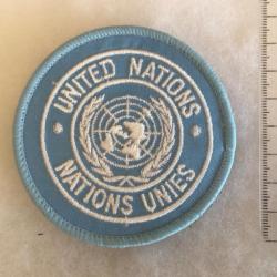 FRANCE - INSIGNE TISSU NATIONS UNIES UNITED NATIONS avec Velcro