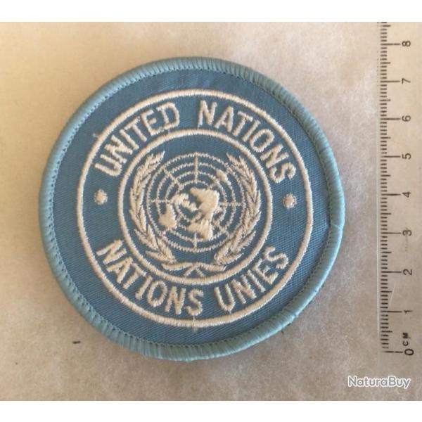 FRANCE - INSIGNE TISSU NATIONS UNIES UNITED NATIONS avec Velcro