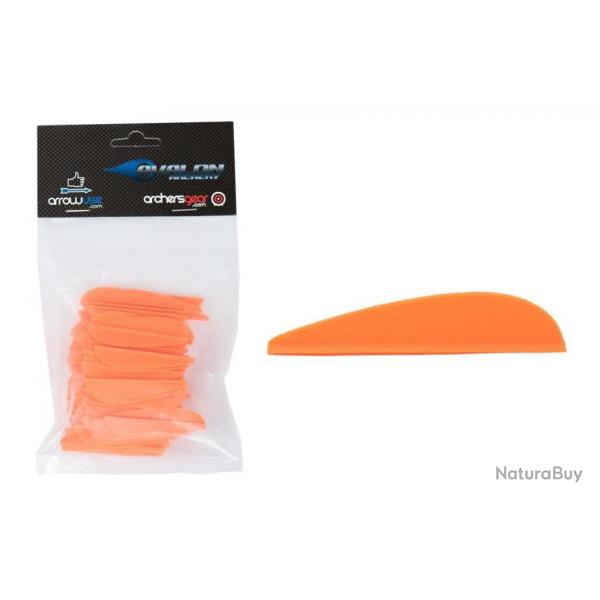 Lot de 100 plumes Avalon Tyro 2 pouces Orange