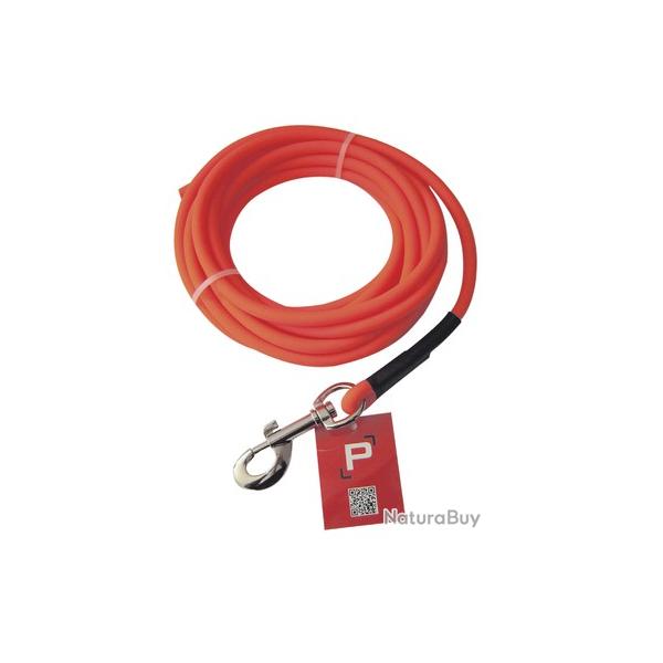 LONGE TUBULAIRE PISTEURS PVC ORANGE 10M  8MM