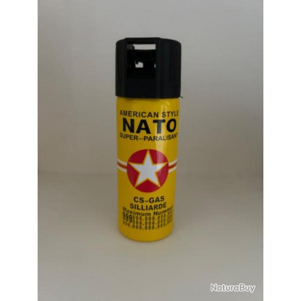 Spray gel poivre 60ml, NATO, format poche