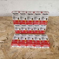 Lot de 15 boîtes de 50 cartouches Aguila Standard Velocity 22 LR 40grains