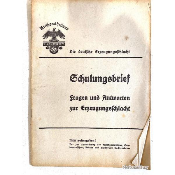 Ancien livre allemand Agriculture ww2