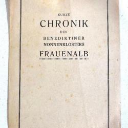 Ancien livre allemand Chronik des Benediktiner Frauenalb Tampon NSDAP