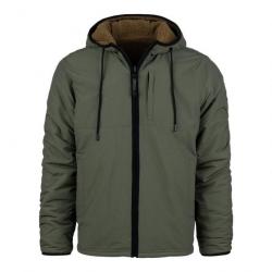 Veste Reversible Sherpa Softshell Jas Couleur Coyote Vert Ranger