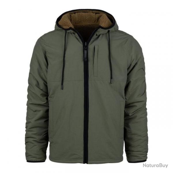 Veste Reversible Sherpa Softshell Jas Couleur Coyote Vert Ranger