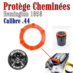 Protège cheminées orange Remington 1858 calibre 44 pour tir à sec et entrainement - Bast3d