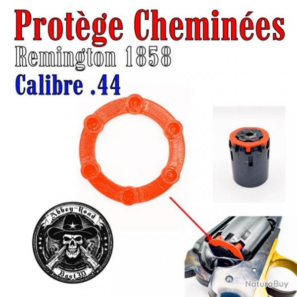 Protge chemines orange Remington 1858 calibre 44 pour tir  sec et entrainement - Bast3d