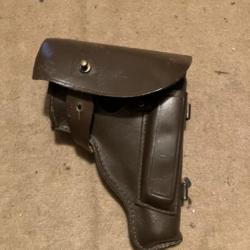 Holster de ceinture / Etui marron de pistolet makarov, shompol années 1960