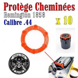 Protège cheminées orange Remington 1858 calibre 44 pour tir à sec - 10 exemplaires - Bast3d