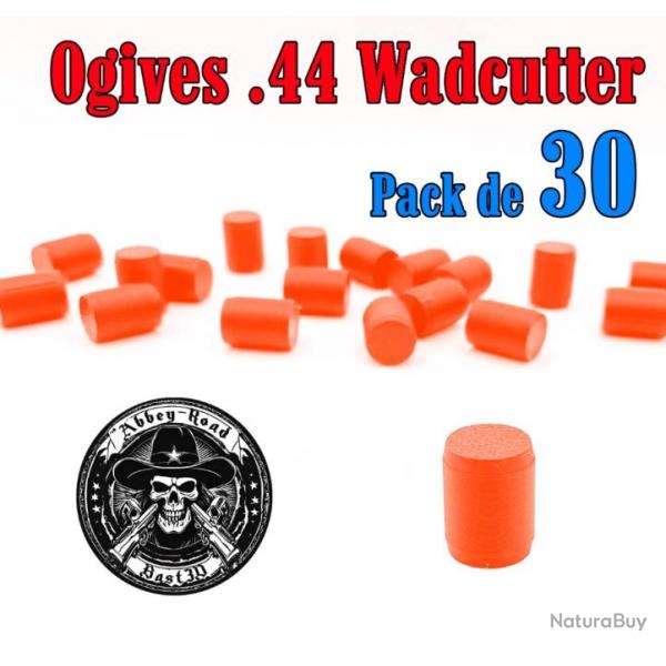 Balle tir rduit .44 ogive Wadcutter plastique haute visibilit - Pack de 30 - Bast3D