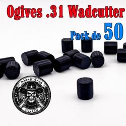 Balle tir réduit .31 ogive Wadcutter plastique - Pack de 50 - Bast3D