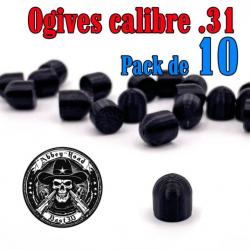 Balle tir réduit .31 ogive plastique - Pack de 10 - Bast3D