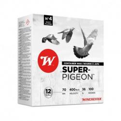 Pack de 100 Cartouches SUPER PIGEON 12-70 - 36g plombs N°4