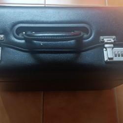 Valise pilote cuir artificiel noir