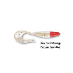 Leurre Souple Delalande Sandra 18cm 62 - Blanc Nacré Tête Rouge