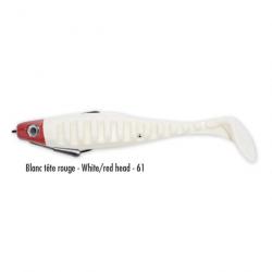 Leurre Souple Monté Delalande Neo Shallow 9cm 061 - Blanc Tête Rouge