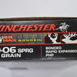 1 BOITE DE 20 BALLES WINCHESTER CALIBRE 30-06 POWERMAX BONDED  11.7G  NEUVE