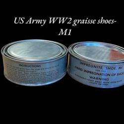 US army WW2 graisse shoes M1-boite de graisse a chaussures