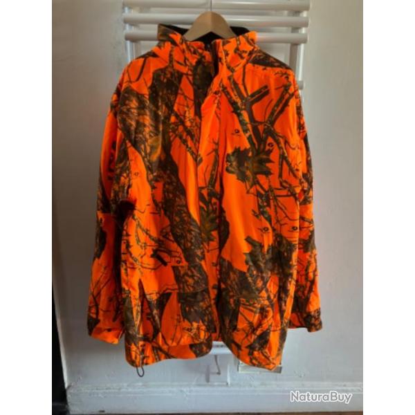 Veste de chasse orange Gologic Dcathlon