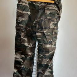 Pantalon camo de chasse Solognac Décathlon en tissus