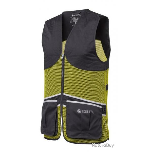 Gilet Beretta Full Mesh - Gris/Jaune / XXS / Droitier