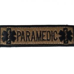 Patch/Ecusson - Paramedic - Beige/bordure noire - velcro - Livraison gratuite