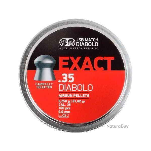 Bote de 100 plombs JSB Diabolo Exact - Cal. 35