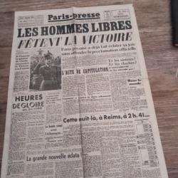 Paris-Presse du 9 mai 1945