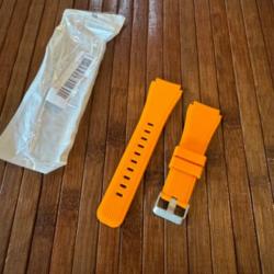 BRACELET MONTRE CAOUTCHOUC ORANGE NEUF