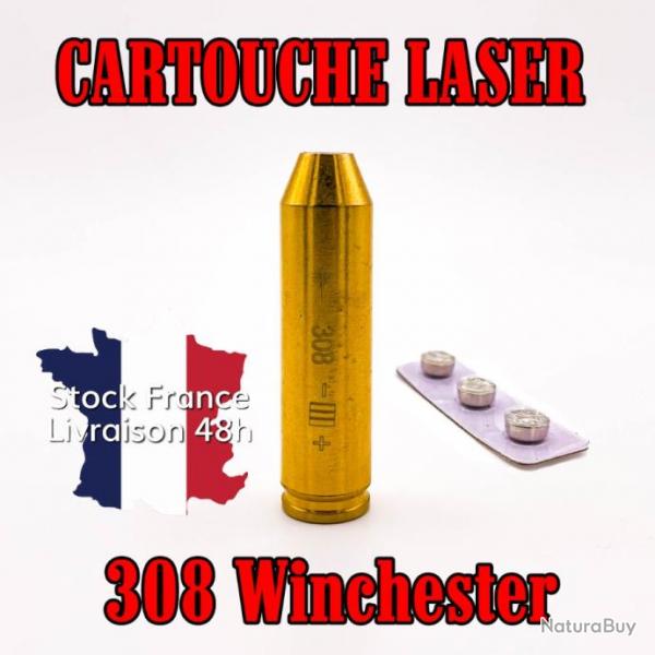 Cartouche laser de rglage calibre 308 Winchester avec piles - Envoi rapide depuis la France