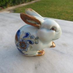 VINTAGE - Sculpture de Lapin en porcelaine émaillé peinte - Mexique (XXé)
