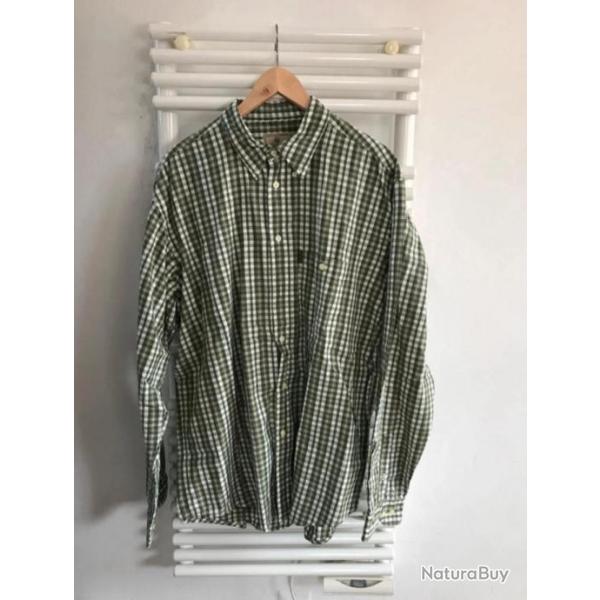 Chemise  carreaux Beretta XXL neuve blanc et vert