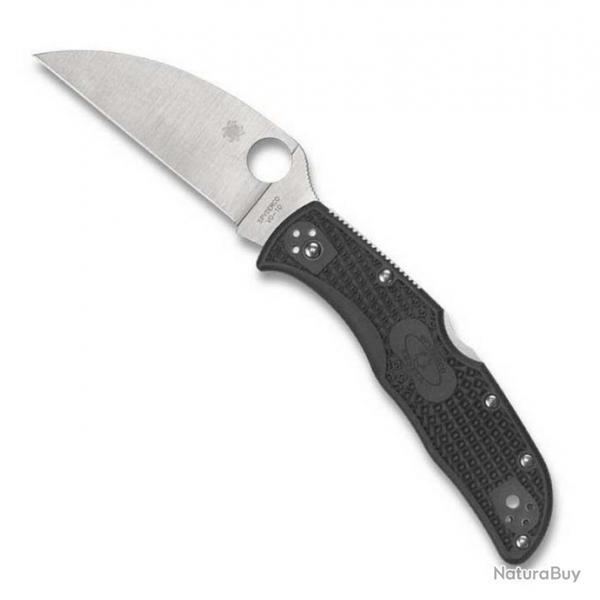 Couteau "Endela Wharncliffe" VG-10 / nylon-fibre de verre noir, Tranchant plein [Spyderco]