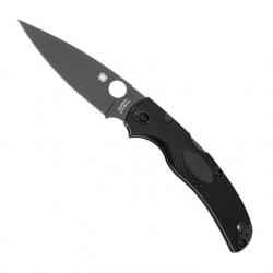 Couteau Spyderco Native Chief (BD1N / FRN noir), Finition DLC noir, Tranchant plein [Spyderco]