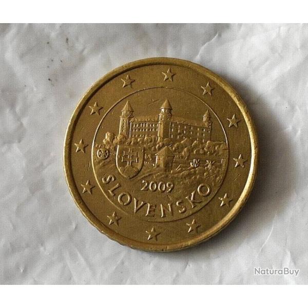 50 centimes d'euro - Chteau de Bratislava - Slovaquie 2009