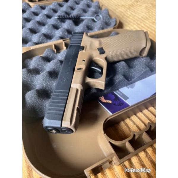 Pack Pistolet Glock 17 Gen5 Coyote - Calibre 9mm PAK