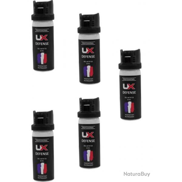 Lot de 5 bombes lacrymogne Umarex 50 ml - Gel