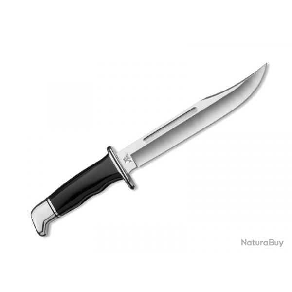 POIGNARD BUCK KNIVES "GENERAL"  LAME 18.5CM ACIER MANCHE RESINE NOIR + ETUI