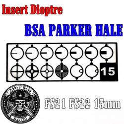 13 Insert dioptre Parker Hale BSA FS22 FS21 15mm - Blade & fun - Bast3d