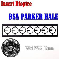 7 Insert dioptre Parker Hale BSA FS22 FS21 15mm - Blade - Bast3d