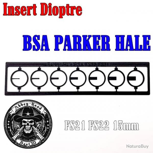 7 Insert dioptre Parker Hale BSA FS22 FS21 15mm - Blade - Bast3d