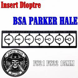 7 Insert dioptre Parker Hale BSA FS22 FS21 15mm - Rond - Bast3d