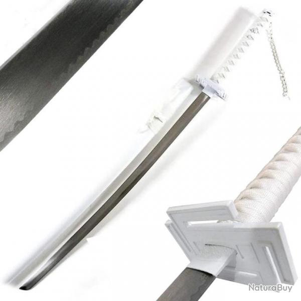 Katana en Mtal BLEACH Blanc d'Ichigo Kurosaki Zanpakuto Zangetsu